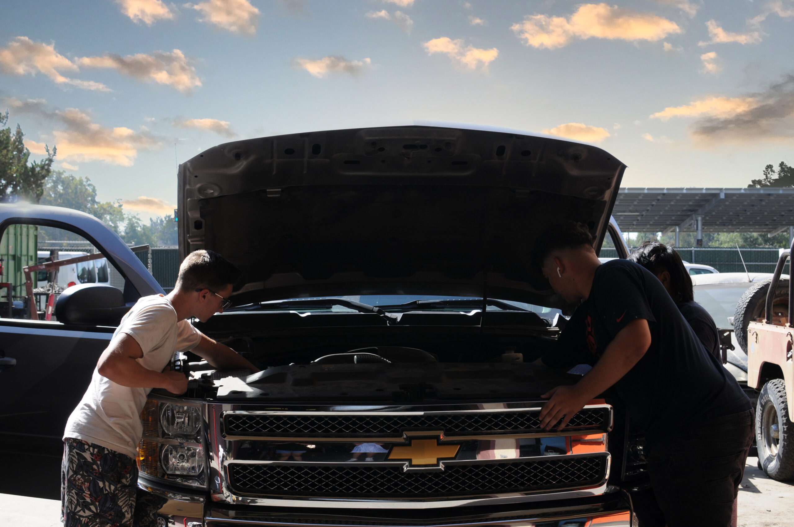 I shot this at the auto shop. I think that this picture fits the theme of hard work very well.