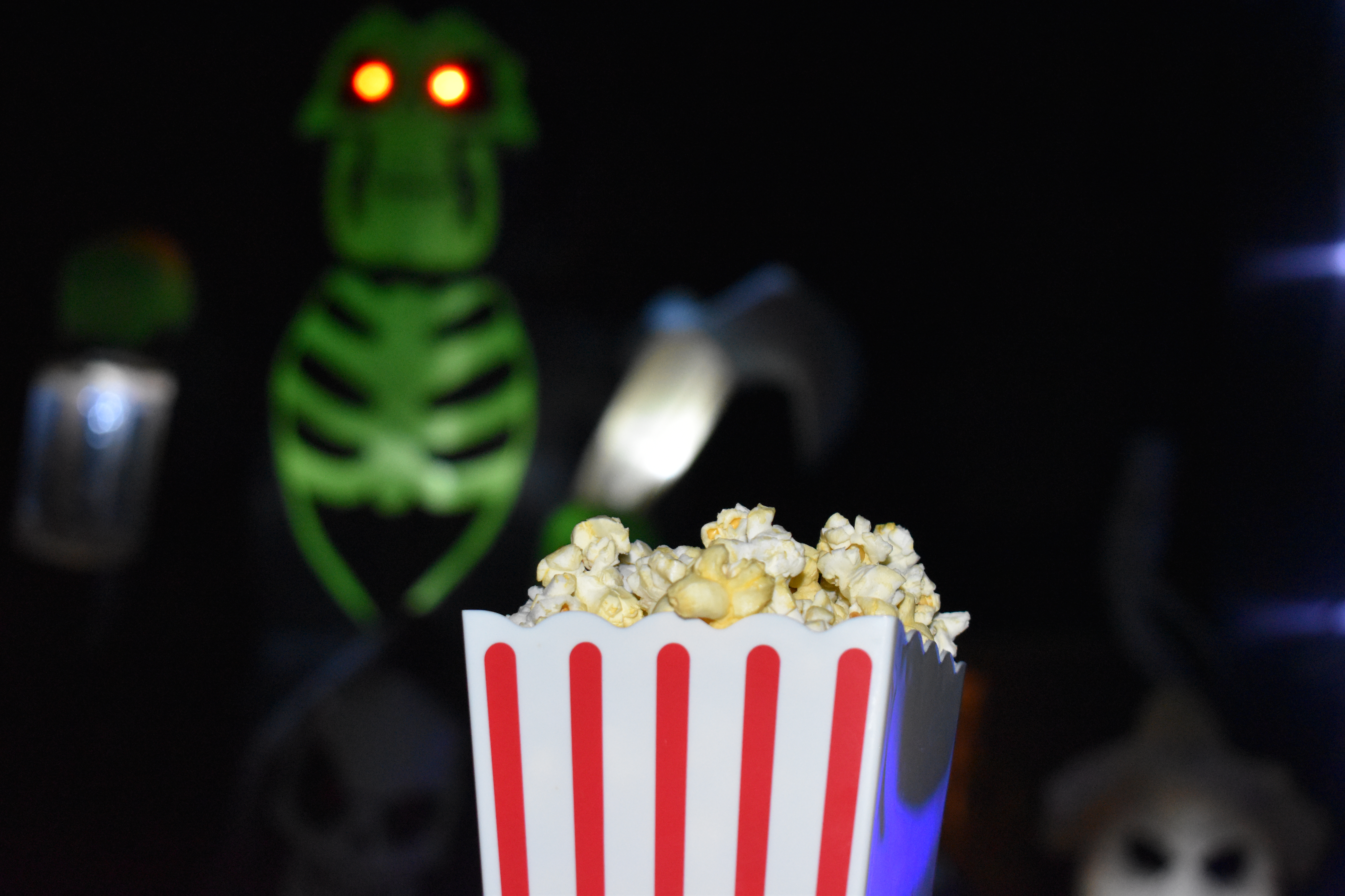 Halloween Inflatables and Popcorn